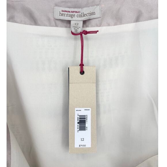 Banana Republic NWT Blue and Cream Jacquard Stripe Mini Skirt Size 12 - Picture 4 of 6